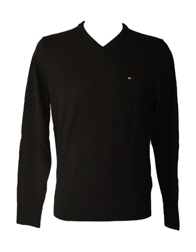 Pull col V Tommy Hilfiger homme coton cachemire manches longues XM0XM05279