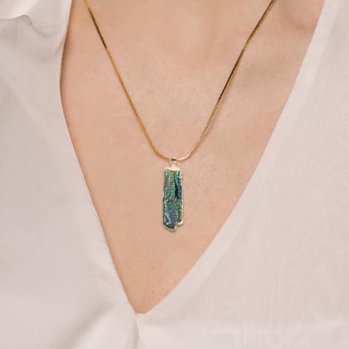 Pendentifs perles baroques d'eau douce vert paon pour création DIY de colliers - 3