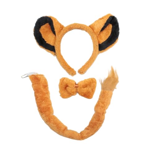 Carnavalife 3 Piezas Juego de leon mujer, Traje de leon, disfraz de simba, diadema leon, disfraz leon hombre, fiesta de animal, halloween, Cosplay, Carnaval (1)