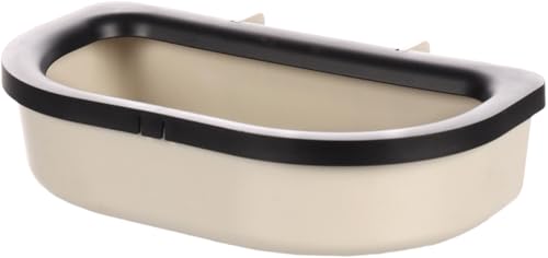 Flamingo Trinknapf Nomad & Lanta – Lichtgrau – 600 ml – Universell für alle Transportboxen und Gitterkäfige – 19 cm x 12 cm x 4,5 cm – Mit Anti-Schlabber-Rand