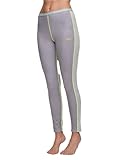 Kari Traa Lune Bottoms Women's Base Layer Leggings - Polyester Blend Knit Thermal Pants, Slate, Larg