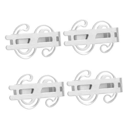 OATIPHO 4 Piezas Billetera de Acero Inoxidable fusibles portátiles Brocas de joyería fusibles de Piezas portatarjetas Titular de Efectivo decoración del Porta Billetes de Dinero Silver