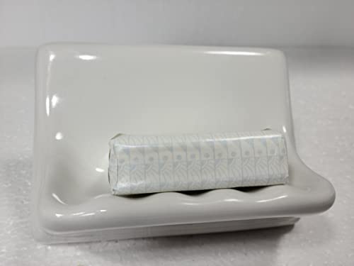 Snow White Ceramic Soap Dish Shower Tray Tile In Installation Vintage Mid Century Modern Retro #TOP6