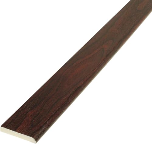 Image of Rosewood UPVC Trim Various Lengths 20mm/25mm/30mm/45mm/65mm/95mm (Rosewood 1m (45mm))
