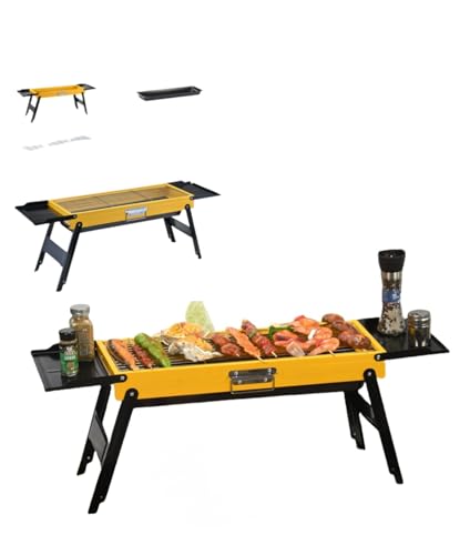 Barbacoa de carbón de acero inoxidable, parrilla plegable portátil, parrilla de pie, barbacoa para camping, fiestas y festivales, barbacoa portátil, barbacoa de jardín,