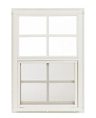 Apple Outdoor Supply W1421WJ-BX1 14" W x 21" H J-Lap Shed Window, White 1 PK