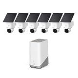 eufy SoloCam E42,6-Cam Kit,4K Security Camera Wireless Outdoor, Solar Powered, AI Motion Tracking, Strobe Light, Pan & Tilt, Facial Recognition, Up to 16 TB, Smart Home Compatible