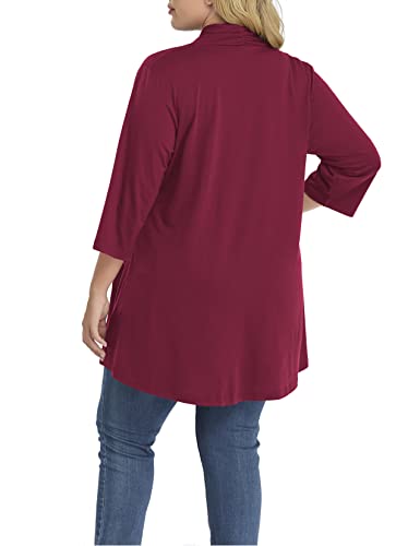 Image of Shiaili Long Plus Size Cardigans for Women Easy to Wear Open Front Clothing