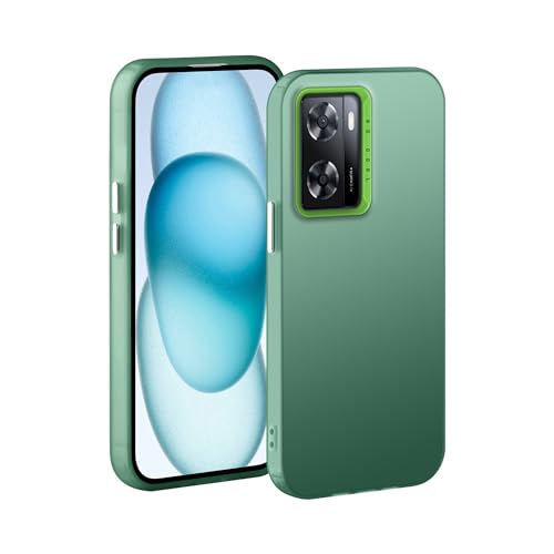 XINYEXIN Funda para OPPO A57 4G 5G / OPPO A57s 4G / OPPO A77 4G 5G Ultrafina Acabado Mate Antiarañazos Antigolpes Carcasa Bumper Case Cover - Verde