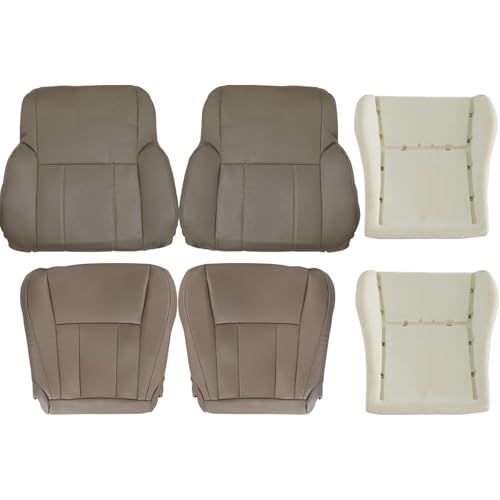 NLQR Oak Tan Front Driver and Passenger Side Bottom & Top Lean Back & Foam Cushion Replacement Seat Covers Compatible with Toyota 4Runner 1996 1997 1998 1999 2001 2002