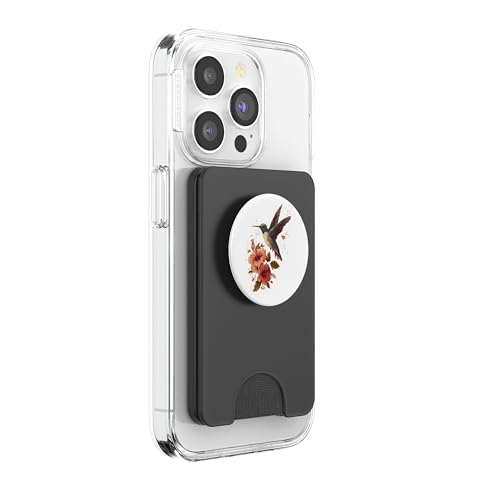 Colibri Hibiscus Fleur Vintage Botanique Art PopSockets PopWallet pour MagSafe – vue 4