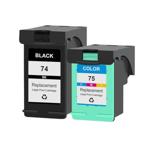 Cartouche d'encre 74XL 75XL pour imprimante HP Photosmart C4280 C4480