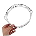 Milisten 6-Inch Silver Snare Drum Ring 4-Hole Bass Drum Hoop Sturdy Accessories for Enhanced Sound Quality and Instrument Repair