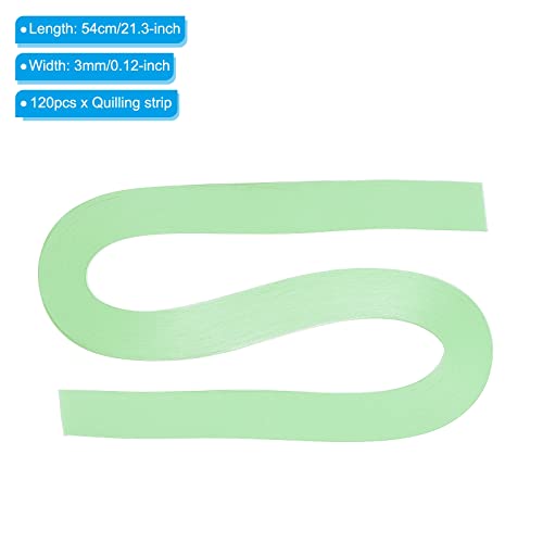PATIKIL Quilling Strips Paper 120pcs 1/8"(3mm) 54cm Origami Paper Quilling Strip for Art DIY Hand Craft Christmas Mint Green - Image 2
