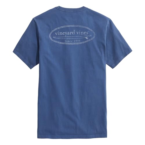 vineyard vines Men's Drift Dye Outlined Surf Logo Short-Sleeve Pocket Tee
