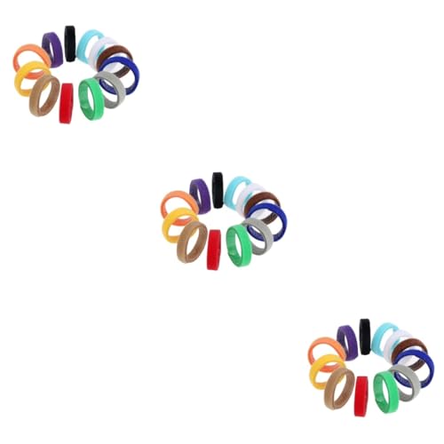 FONDOTIN 3pcs 12 Puppy Collars Double-Sided Id Bands for Newborn Kitten (12 Colors)