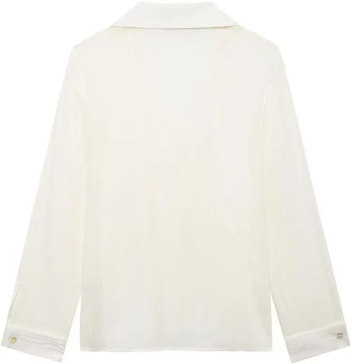 Women's Long-Sleeved Solid Color Business Shirt