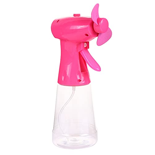 Water Mist Spray Fan, Water Mist Fan Handheld Outdoor Portable Mist Fan Battery Powered,Handheld Cooling Device,Portable For Holidays, Beach Trips, Office, Travel Use Pink