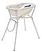 Rotho Babydesign Set de baño completo con bañera y Soporte plegable, 0-12 meses, Max 25kg, TOP, Blanco perlado Crema, 21060010001