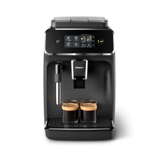 Philips Serie 2200 Kaffeevollautomat – Klassischer Milchaufschäumer, Intuitives Touchdisplay, mattes Schwarz (EP2220/10)