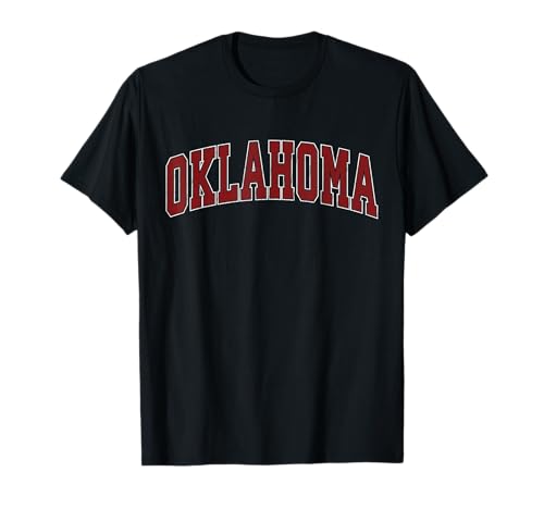 Oklahoma OK Vintage Athletic Sports Design Red Style 80s 90s T-Shirt