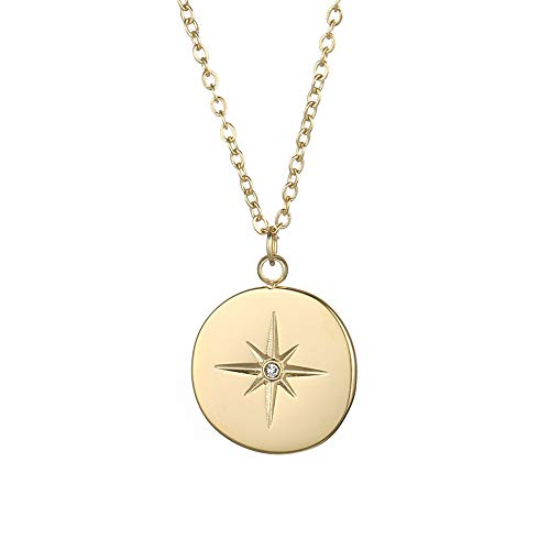 Tribal Spirit Collier étoile polaire en acier inoxydable plaqué or jaune - Hypoallergénique Cover