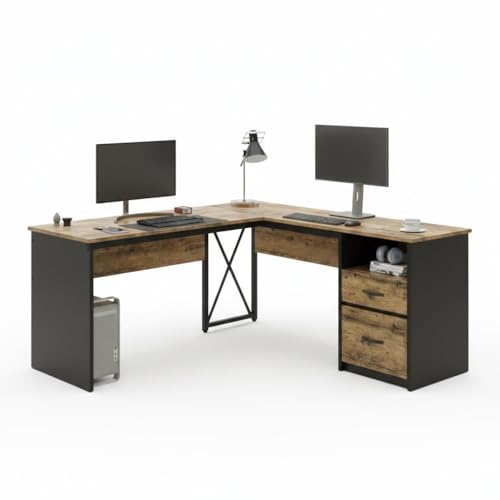 TEKAVO Rikin L Shape Executive Desk | Director Table for Office