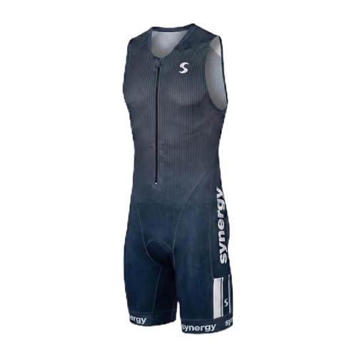 Synergy Triathlon Tri Suit - Men's Elite Sleeveless Trisuit (Carbon