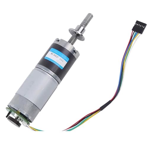 Moteur à engrenages à couple élevé 12V 571RPM avec arbre fileté M6