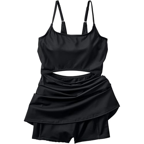 Lands' End Women's Tugless Monokini Swim Dress Swimsuit4