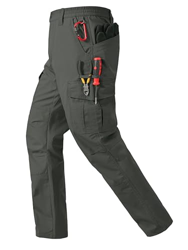 Image of CNBQDD Mens Work Pants Ripstop Waterproof Cargo Pants for Men with 7 Pockets Tactical Hiking Pants