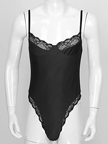 Mens Adult Sissy Lingerie Camisole Romper Bodysuit Crossdressing Nightwear Pajamas Romper3