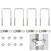 YENOVO 4 Sets Square U Bolts with Frame Plates and Nuts, M8 Stainless Steel U Bolt 2