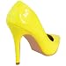 MUJER BRILLANTE NEÓN FLUORESCENTE ZAPATOS DE SALÓN EN PUNTA TACÓN ALTO TALLA...