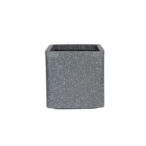 Image of ROTO Box Square Planter Pot Set | Premium LLDPE Outdoor Indoor Plant Pots | Modern Decorative Garden Planters for Home Balcony Office Patio (Dot Grey, 1 - (12X12X12 inch), Set of 1)