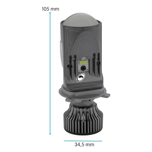 Kit Lâmpada H4 Ultra Led Laser Mini Projetor Canhão Super Foco Tiger