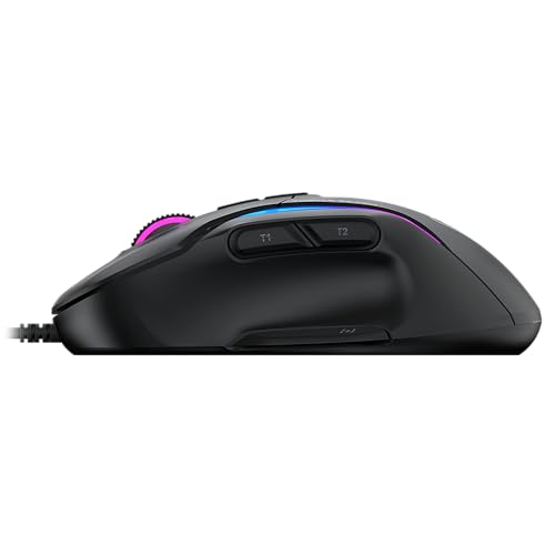 Kone II: Mouse da gaming RGB cablato ed ergonomico, Sensore ottico da 26K DPI, ciclo di vita degli switch ottici di 100 milioni di clic, 23 input personalizzabili: Nero cenere - Mouse gaming - Immagine 12