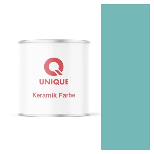 Q UNIQUE Keramikfarbe 2L - Hochdeckende Wand- und Deckenfarbe | Tiefmatte Innenfarbe | Langlebige Qualität | Türkis | Scheuerfest | Abwaschbar | Ideal für Küche, Bad, Wohnzimmer und Flur | 2 Liter
