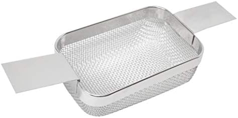 4-1/2" x 3" x 1-1/2" Stainless Steel Fine Mesh Ultrasonic Cleaner Jewelry Small Parts Holder Universal Cleaning Basket image 2