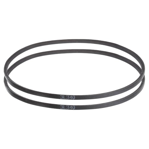 uxcell 2 Pcs 3L340 Classic Wrapped Rubber V-Belt, 34"(864mm) Outside Circumference, 3L Profile V Belt 3/8" Width 7/32" Height