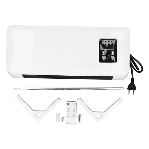 Fockety Calentador de Acondicionador Montado en la Pared, Calefacción Rápida Ajustable Dos Modos Pantalla Táctil Portátil Calentador de Acondicionador (Voltaje de enchufe: 250V)