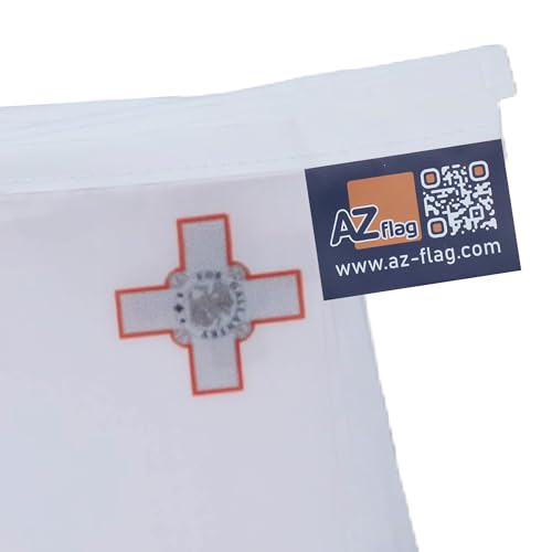 Image of AZ FLAG Malta 6 meters BUNTING Flag 20 flags 9'' x 6'' - Maltese STRING flags 15 x 21 cm