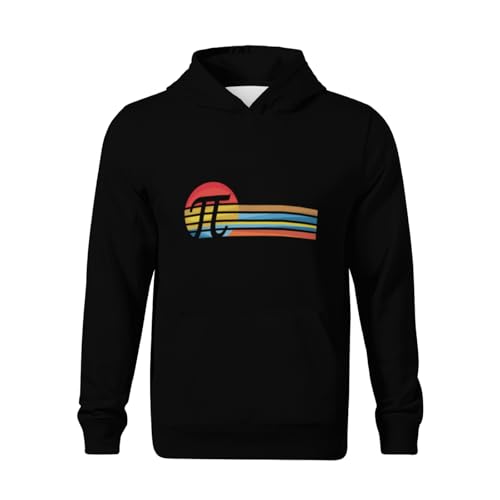 Kids Retro Happy Pi Day Funny Math Geeks Vintage Gift Boys Girls Lightweight Kangaroo Pocket Fleece Hoodies2