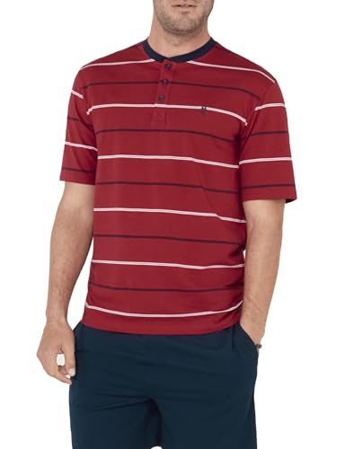 El Búho Nocturno Mens Pajamas Set Summer Short Sleeve Striped Classic Neckless PJs or Knit Comfortable Pajamas for Men