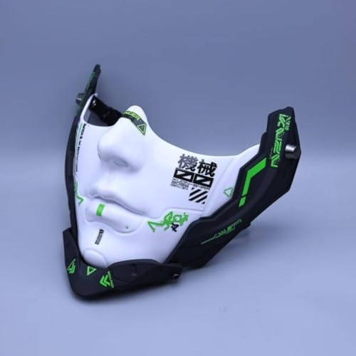 funnyndiy Futuristic Half Face LED Glowing Mechanical Mask with Tactical Visor for Halloween, Cosplay & Parties — view 2