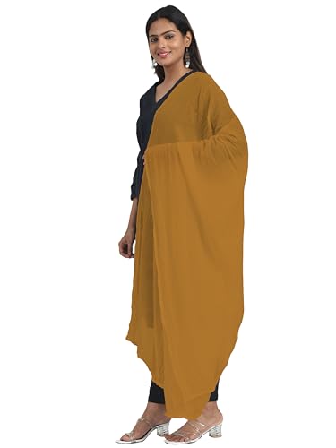 Image of Miraan Solid Pure Cotton Dupatta with Pom Pom Border, 2.25 meters length (DUPCOTTON)