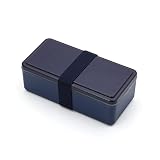 三好製作所(Miyoshi Seisakujyo) GEL-COOL ジェルクール square 保冷剤一体型 四角 ランチボックス L お弁当箱 ベリーブルー 17.8×8.7×6cm 500ml 1段 弁当箱 女性 男性 子供 仕切り付き ラバーバンド付き 簡単クリップ バックル機構 レンジ対応 & 食洗機対応(蓋を除く本体、仕切り) 青 日本製 0101-0271