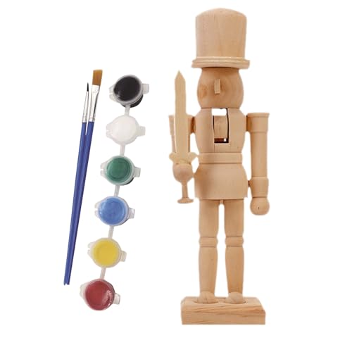 Liakyunf Holz Nussknacker Mal Set – DIY Weihnachtsdeko Bastelkit Mit...