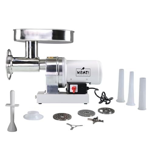 MEAT! 1.5 HP Pro-Grade Meat Grinder #32 with Coarse and Fine...