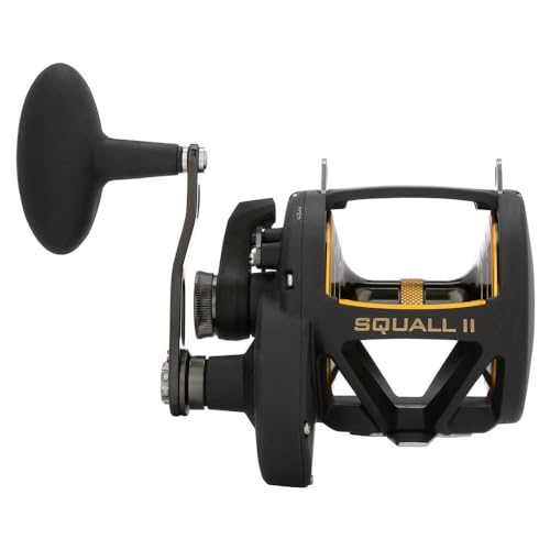 PENN Squall II Lever Drag Fishing Reel, Size 60, Graphite Body and Sideplates, Stainless Steel Main and Pinion Gears - Image 4